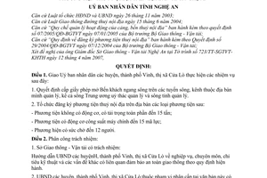 Quyết định 34/2007/QĐ-UBND cấp giấy phép mở bến khách ngang sông