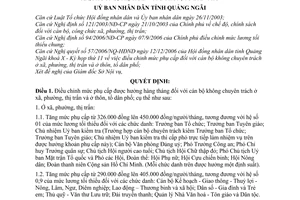 Quyết định 10/2007/QĐ-UBND điều chỉnh mức phụ cấp cán bộ không chuyên trách