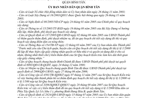 Quyết định 4938/QĐ-UBND phê duyệt Đồ án quy hoạch chi tiết xây dựng đô thị tỷ lệ 1/2000 Khu dân cư phía tây Quốc lộ 1A  phường Bình Hưng Hòa B