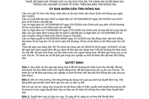 Quyết định 28/2007/QĐ-UBND đơn giá xây dựng nhà ở bồi thường khi Nhà