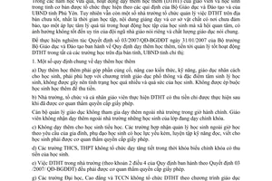 Chỉ thị 12/2007/CT-UBND dạy thêm học thêm