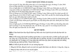 Quyết định 17/2007/QĐ-UBND mức chế độ thu, nộp, quản lý sử dụng lệ phí hộ tịch