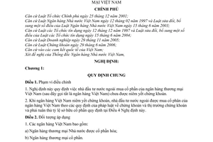 Nghị định 69/2007/NĐ-CP nhà đầu tư nước ngoài mua cổ phần của ngân hàng thương mại Việt Nam