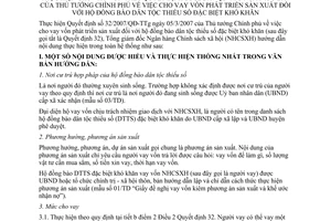 Hướng dẫn 678/NHCS-TD cho vay vốn theo Quyết định 32/2007/QĐ-TTg  phát triển sản xuất hộ đồng bào dân tộc thiểu số đặc biệt khó khăn