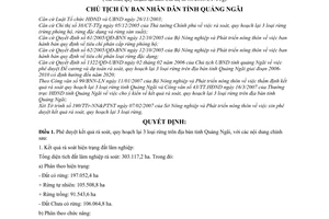 Quyết định 871/QĐ-UBND phê duyệt kết quả rà soát, quy hoạch lại 3 loại rừng