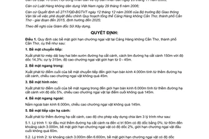 Quyết định 16/2007/QĐ-UBND quy định bề mặt giới hạn chướng ngại vật