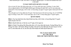 Quyết định 03/2007/QĐ-UBND Quy chế tổ chức hoạt động Quỹ Vì người nghèo huyện Cần Giờ