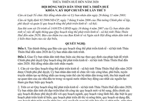Nghị quyết 5a/NQCD-HĐND thông qua quy hoạch tổng thể phát triển kinh tế - xã hội