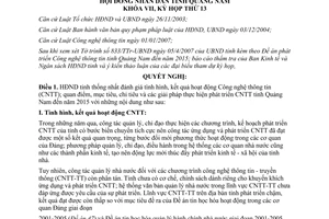 Nghị quyết 81/2007/NQ-HĐND phát triển Công nghệ thông tin Quảng Nam đến 2015