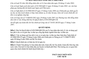 Quyết định 1048/QĐ-UBND huỷ bỏ sử dụng quỹ học phí cơ sở giáo dục công lập Thừa Thiên Huế