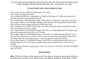 Quyết định 41/2007/QĐ-UBND phê duyệt nhiệm vụ quy hoạch chi tiết xây dựng mở rộng khu công nghiệp Nội Bài huyện Sóc Sơn Hà Nội tỷ lệ 1/500