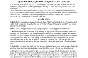 Nghị quyết 77/2007/NQ-QH11 phương án quy hoạch, xây dựng nhà Quốc Hội