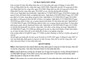 Quyết định 09/2007/QĐ-UBND quản lý công tác tổ chức bộ máy, biên chế  cán bộ, công chức, viên chức nhà nước