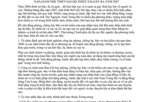 Chỉ thị 08/2007/CT-TTg tăng cường công tác phòng chống lụt bão tìm kiếm cứu nạn giảm nhẹ thiệt hại thiên tai gây ra năm 2007