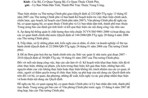 Công văn  2275/VPCP-CCHC thực hiện QĐ 232/QĐ-TTg