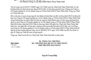 Công văn  1723/TCT-DNNN khấu trừ thuế Gía trị gia tăng quá hạn