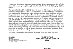 Công văn  2057/BTP-HCTP  công chứng hợp đồng thế chấp tài sản hình thành trong tương lai