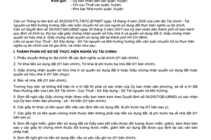 Công văn 4599/HD-LS  hướng dẫn luân chuyển hồ sơ thực hiện nghĩa vụ tài chính hộ gia đình, cá nhân khi được cấp giấy chứng nhận QĐ 54/2007/QĐ-UBND
