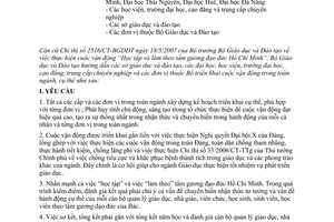 Công văn 5018/BGDĐT-HSSV hướng dẫn Chỉ thị 2516/CT-BGDĐT
