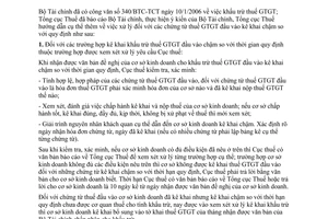 Công văn  1943/TCT-DNNN hóa đơn thuế Giá trị Gia tăng kê khai chậm