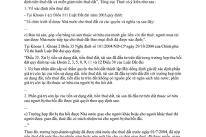 Công văn 2110/TCT-TS thu tiền thuê đất