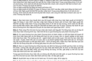 Quyết định 66 /2007/QĐ-UBND Kế hoạch triển khai Chương trình hành động Hội nhập kinh tế quốc tế giai đoạn 2007 - 2010