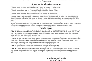 Quyết định 56/2007/QĐ-UBND bổ sung Điều 9 Quyết định 88/2005/QĐ-UBND