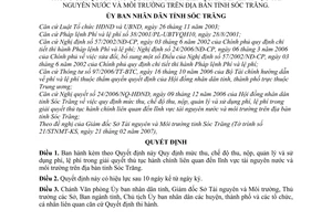 Quyết định 14/2007/QĐ-UBND mức thu, chế độ thu, nộp, quản lý sử dụng