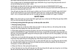 Quyết định 1104/QĐ-UBND năm 2007 phát triển giáo dục đào tạo Đồng Nai 2006 2010