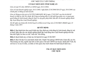Quyết định 59/2007/QĐ-UBND về Quy trình đăng ký kinh doanh mã số thuế khắc dấu