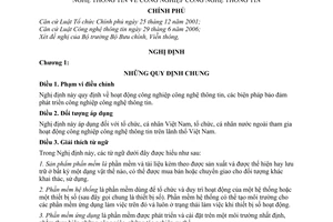 Nghị định 71/2007/NĐ-CP hướng dẫn luật công nghệ thông tin