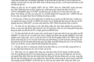 Chỉ thị 21/2007/CT-UBND tổ chức thi tốt nghiệp tuyển sinh 2007 Quảng Nam