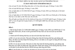 Quyết định 20/2007/QĐ-UBND bãi bỏ quyết định 37/2002/QĐ-UBBT Bình Thuận