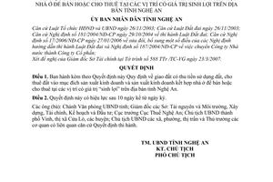 Quyết định 60/2007/QĐ-UBND giao đất có thu tiền sử dụng đất