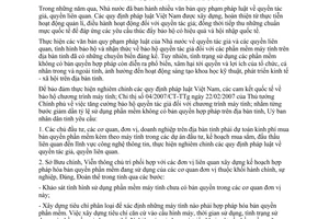 Chỉ thị 14/2007/CT-UBND bảo hộ quyền tác giả phần mềm máy tính Bình Dương