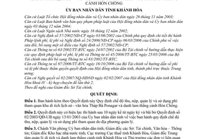 Quyết định 21/2007/QĐ-UBND chế độ thu nộp, quản lý sử dụng