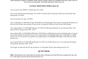 Quyết định 17/2007/QĐ-UBND phong trào thi đua phát triển sự nghiệp Giáo dục