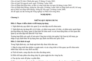 Nghị định 72/2007/NĐ-CP quản lý an toàn đập