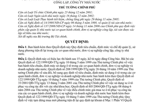 Quyết định 59/2007/QĐ-TTg quy định tiêu chuẩn, định mức chế độ quản lý sử dụng phương tiện đi lại cơ quan  đơn vị sự nghiệp công lập công ty Nhà nước