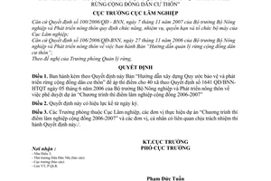 Quyết định 550/QĐ-QLR  Bản Hướng dẫn xây dựng Quy ước bảo vệ