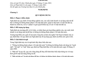 Nghị định 73/2007/NĐ-CP hoạt động nghiên cứu, sản xuất, kinh doanh sử dụng mật mã để bảo vệ thông tin không thuộc phạm vi bí mật Nhà nước