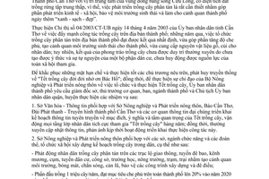 Chỉ thị 09/2007/CT-UBND tổ chức Tết trồng cây hàng năm Cần Thơ