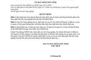 Quyết định 09/2007/QĐ-UBND chính sách khuyến khích phát triển