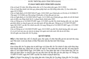 Quyết định 19/2007/QĐ-UBND Quy chế  chuyển giao, bảo quản, tổ chức bán đấu giá