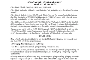 Nghị quyết 06/2007/NQ-HĐND khuyến khích phát triển giống cây trồng vật nuôi