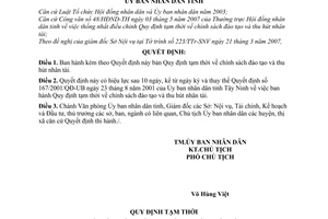 Quyết định 09/2007/QĐ-UBND Quy định tạm thời chính sách đào tạo thu hút nhân tài