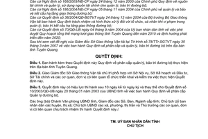 Quyết định 12/2007/QĐ-UBND  phân cấp quản lý, bảo trì đường bộ