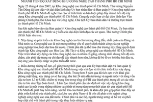 Thông báo 110/TB-VPCP kết luận Thủ tướng Chính phủ họp đẩy nhanh tiến độ xây dựng khu công nghệ cao thành phố Hồ Chí Minh