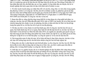 Chỉ thị 17/2007/CT-UBND bảo vệ phát huy giá trị tài liệu lưu trữ Bình Dương