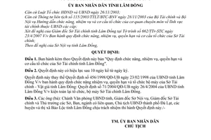 Quyết định 20/2007/QĐ-UBND chức năng, nhiệm vụ, quyền hạn cơ cấu tổ chức Sở Tài chính tỉnh Lâm Đồng